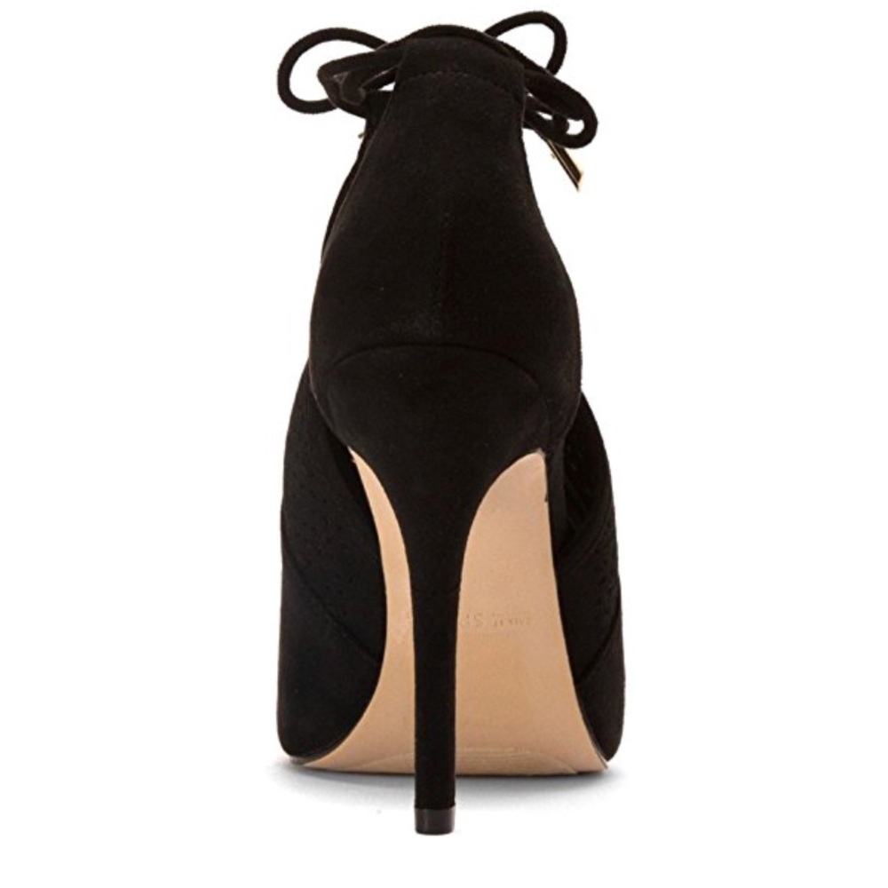 Lace Up Cut Out Peep Toe Stiletto Heel Pumps - Picture 4 of 4